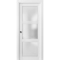 Sartodoors Pocket Interior Door, 36" x 80", White LUCIA2552PD-BEM-36
